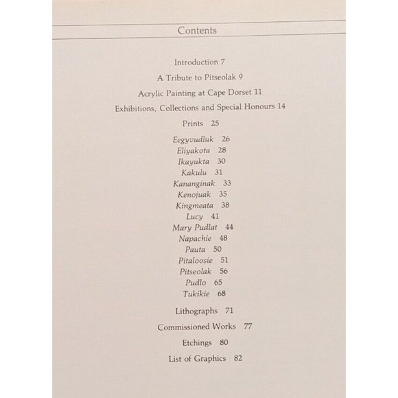 Vtg Dorset 80 Inuit Art Cape Graphics Annual 1980 Canada Hardcover Pitseolak Fun - Picture 8 of 14